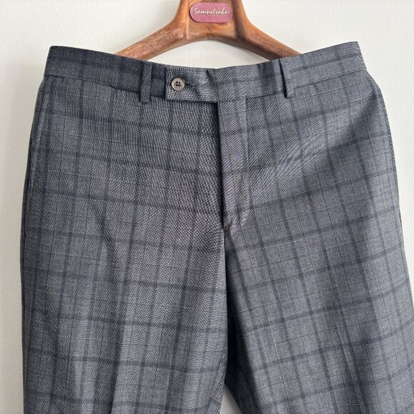 $1600 Jack Victor Grey Plaid Check Suit- 40, Pants 32 Made in Canada - Picture 14 of 16